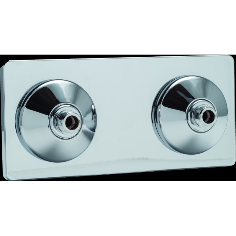 Platine double sous lavabo M 3/8 - PER 16 à sertir