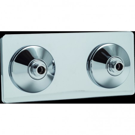 Platine double sous lavabo M 3/8 - PER 16 à sertir