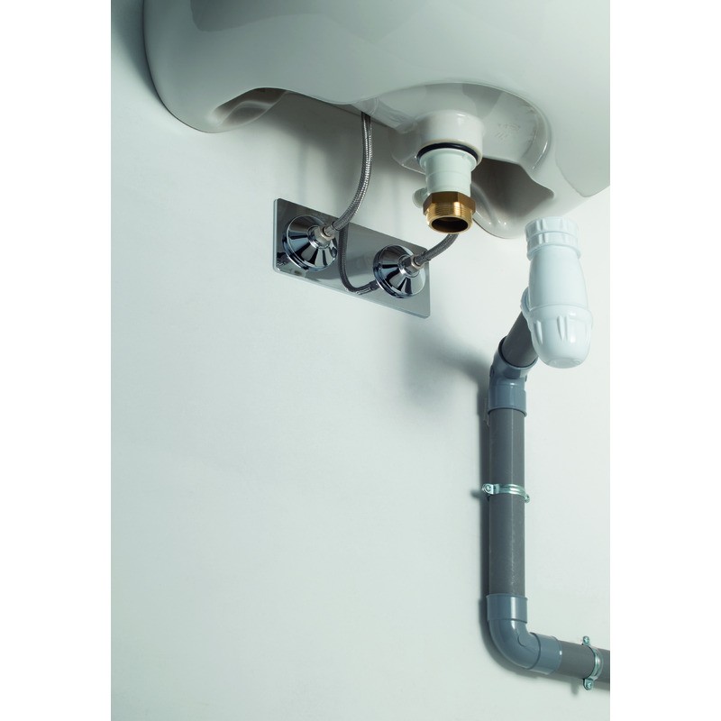 Platine double sous lavabo M 3/8 - PER 16 à sertir